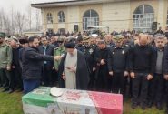 پیکر شهید ناوبان‌دوم «توفیق دلیر» در رضوانشهر آرام گرفت